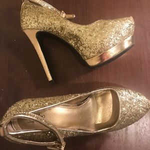 Gold Glitter Stilettos